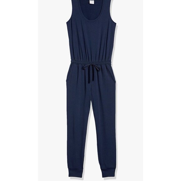 Amazon Essentials Women's Studio Terry Fleece Jumpsuit plus size 3x blue navy - Picture 11 of 16